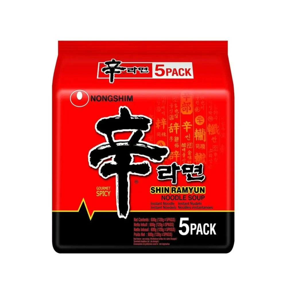 Shin Ramyun Noodle Soup Spicy 120 Gm*5pcs