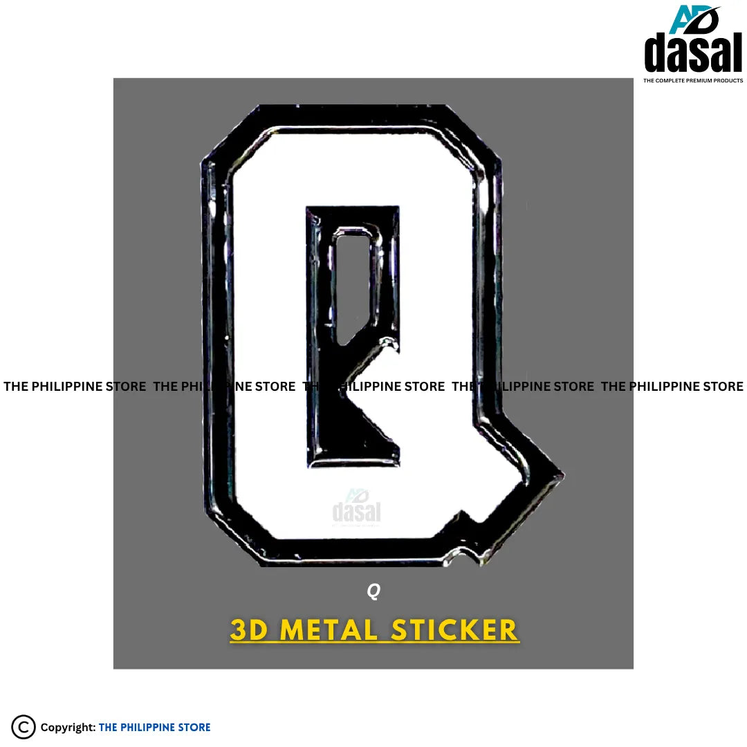 3D Metal Sticker- Q