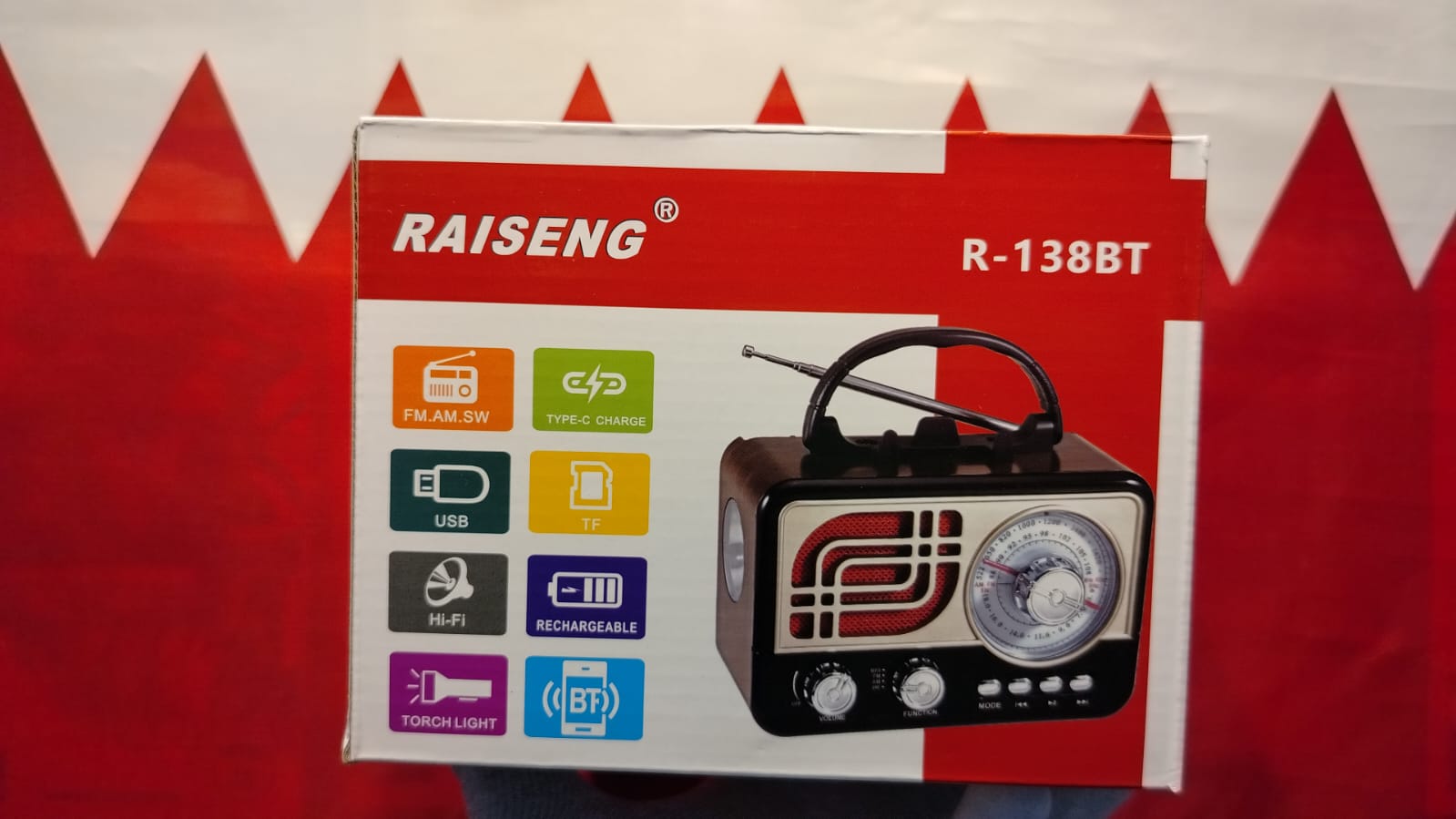 RAISENG R-137BT FM/USB/TF/BLUETOOTH (PS-6342)