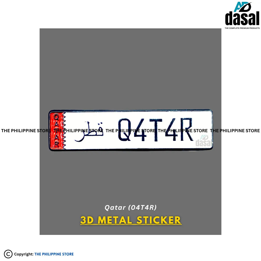 3D Metal Sticker- Qatar (04T4R)