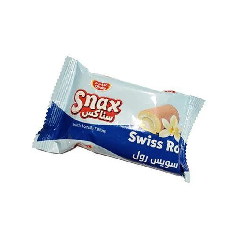 Qbake Swiss Roll Mini Cake Vanilla Filling 20G