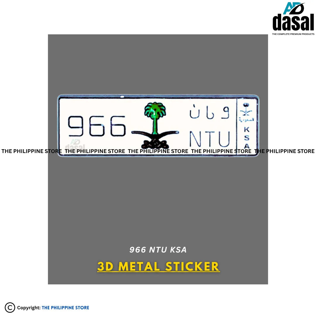 3D Metal Sticker- 966 Ntu Ksa