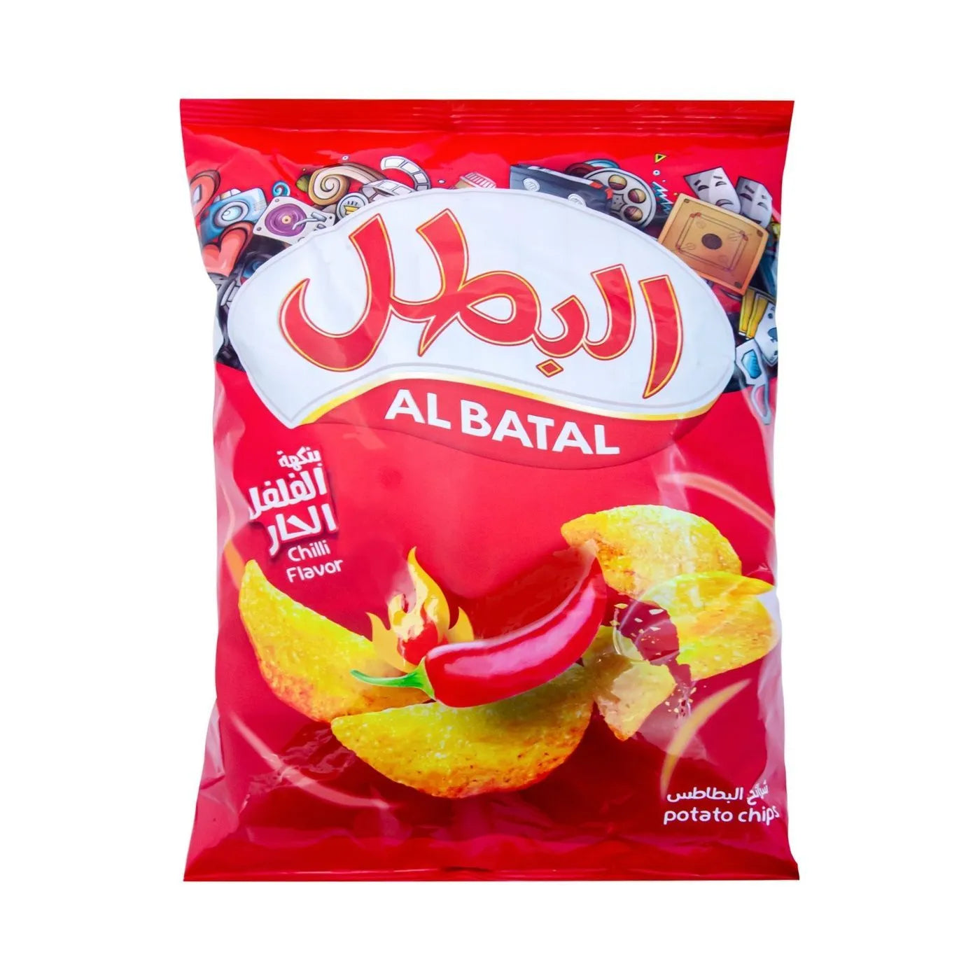 Al Batal Chilli Flavor Potato Chips, 110g