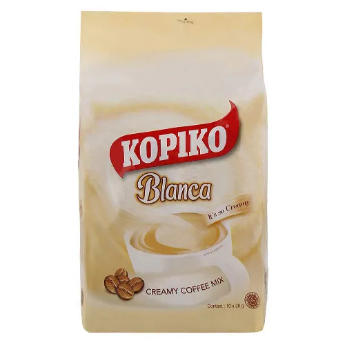 Kopiko Blanca Creamy Instant Coffee Drink 3 In 1 30 G X 10 Pcs