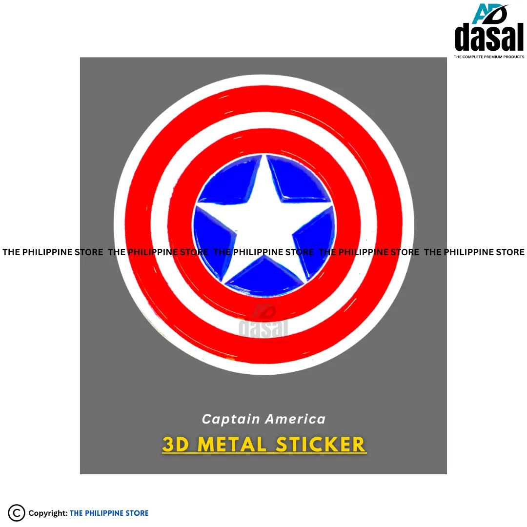 3D Metal Sticker- Captain America