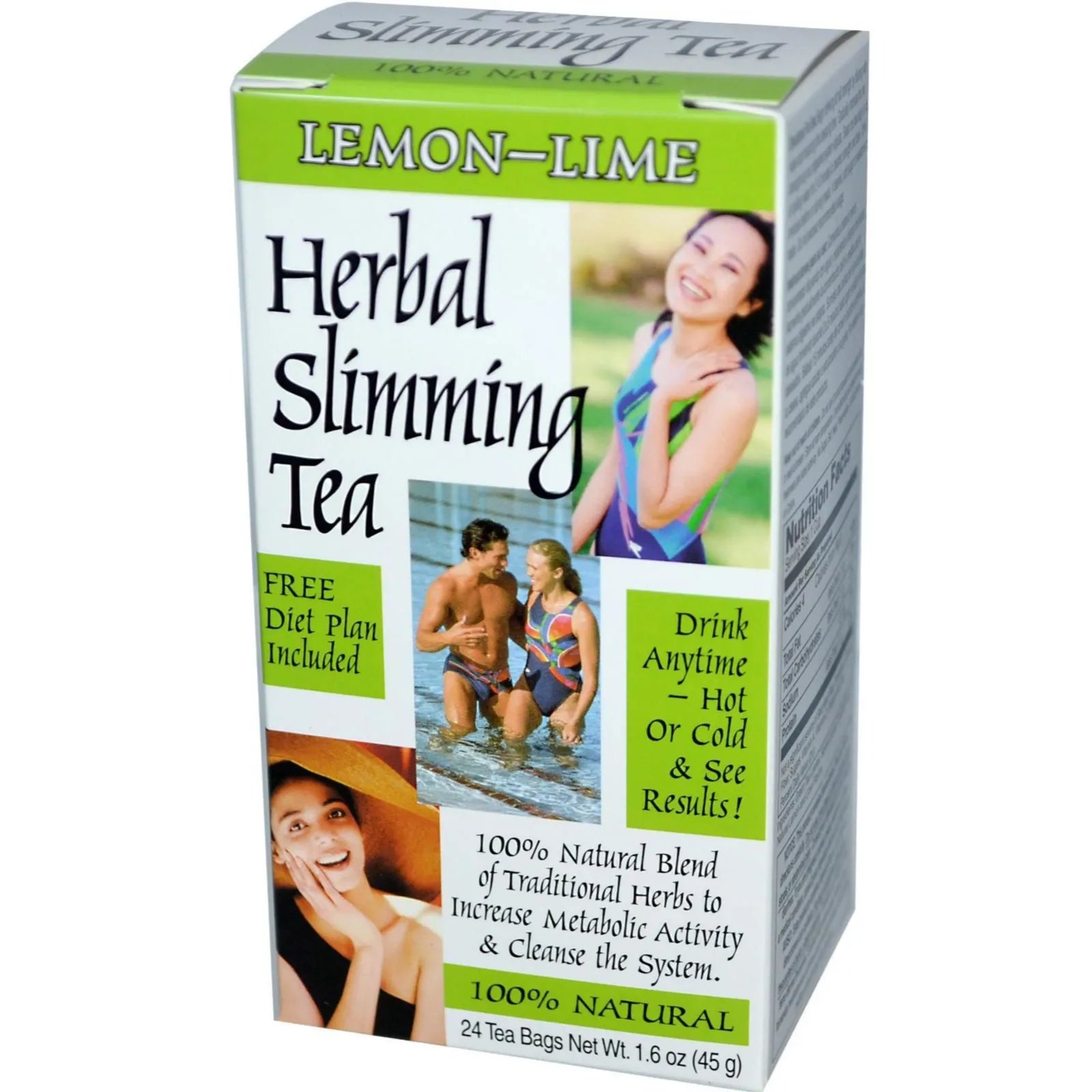 21St Century Vitamins Herbal Slimming Tea - Lemon Lime 24Bags