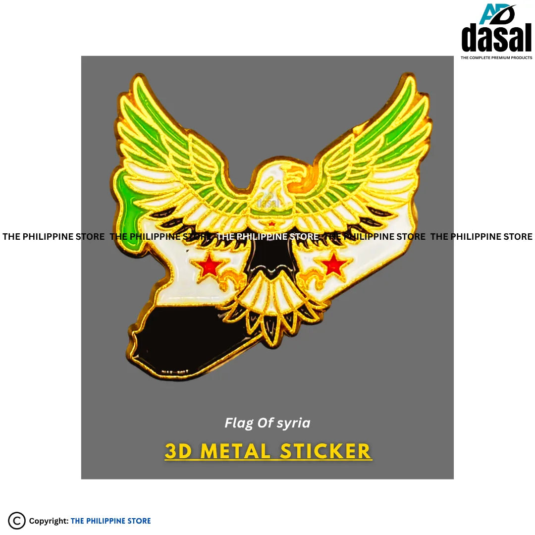 3D Metal Sticker- Flag Of Syria