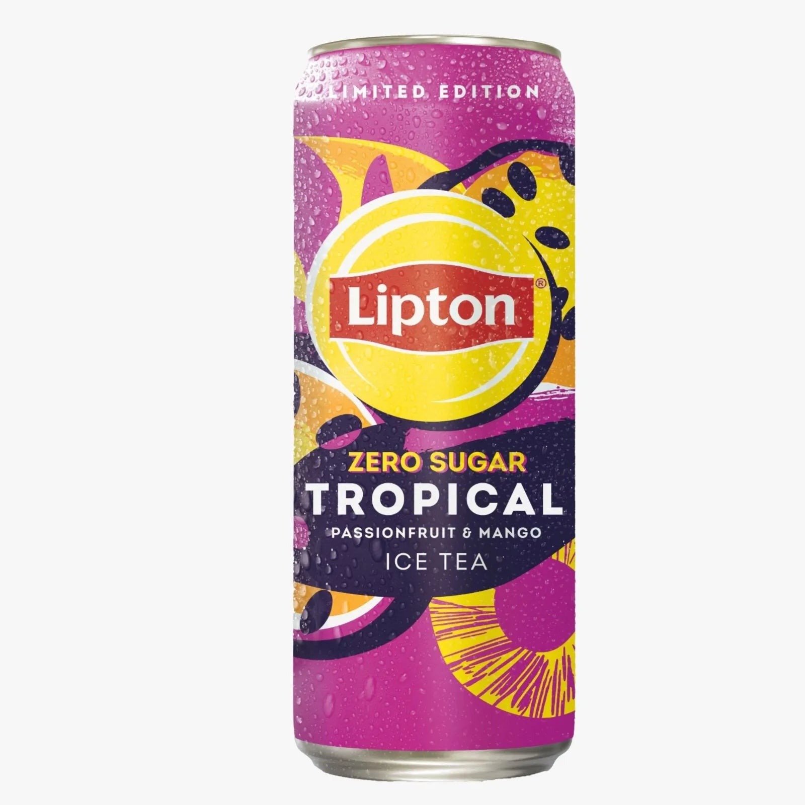 Lipton Zero Sugar Tropical Iced Tea Can, 320Ml