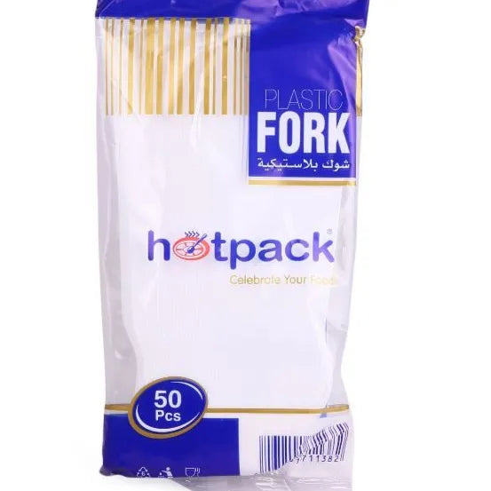Hotpack Plastic Fork, 50 Pieces