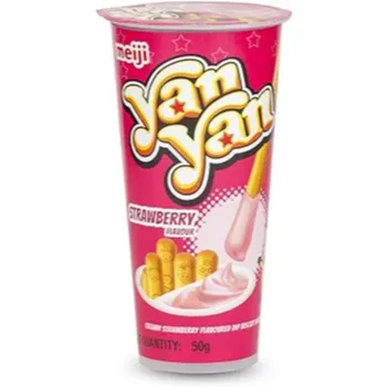 Yan Yan Biscuits Sticks With Strawberry Dip 50 G