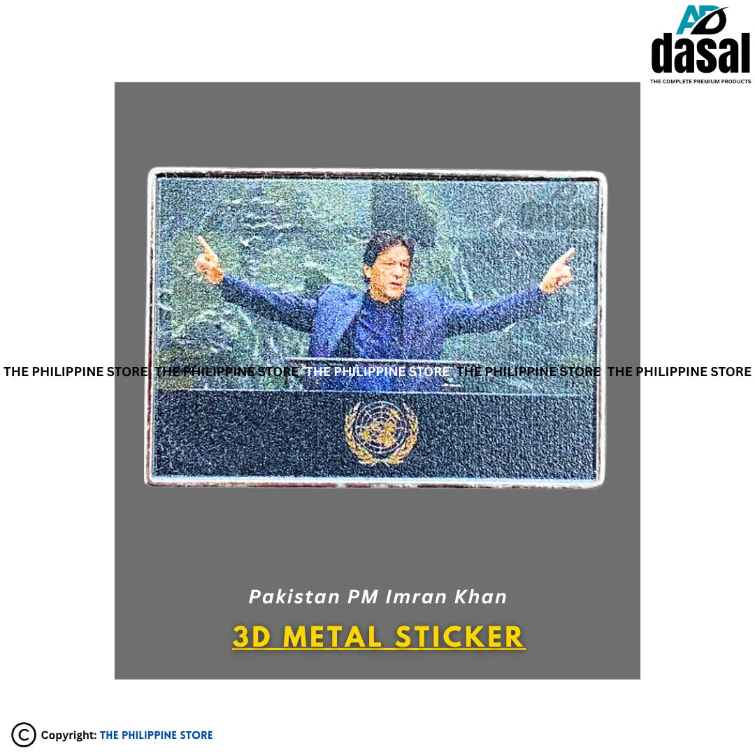3D Metal Sticker- Pakistan Pm Imran Khan