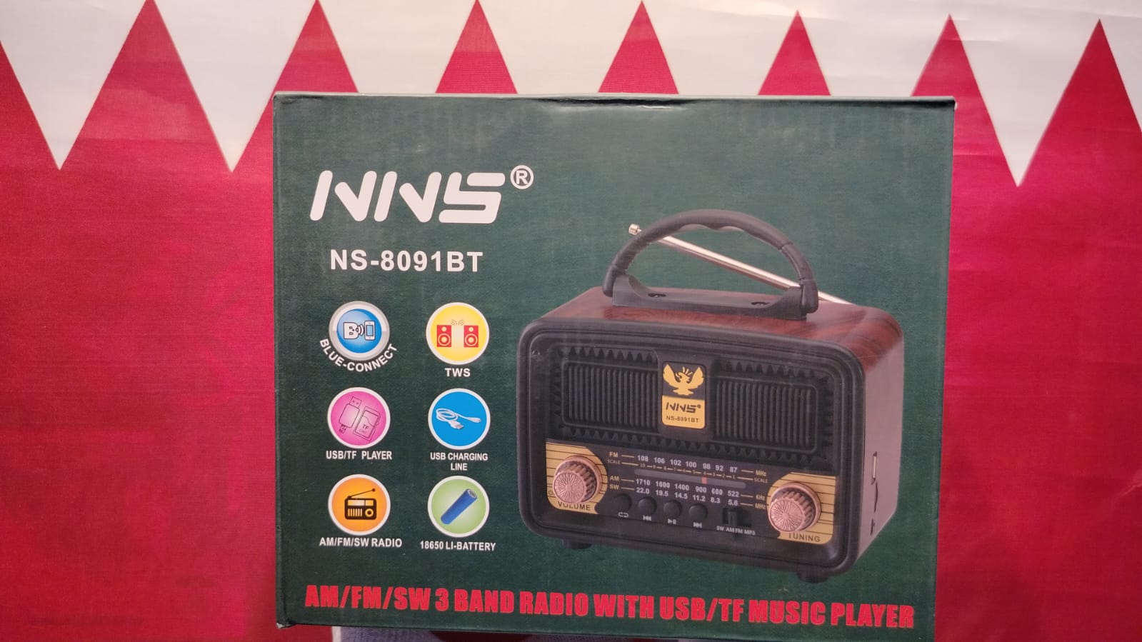NNS NS-8091BT Müzik Seti FM Radyo USB MP3 Player(PS-6342)