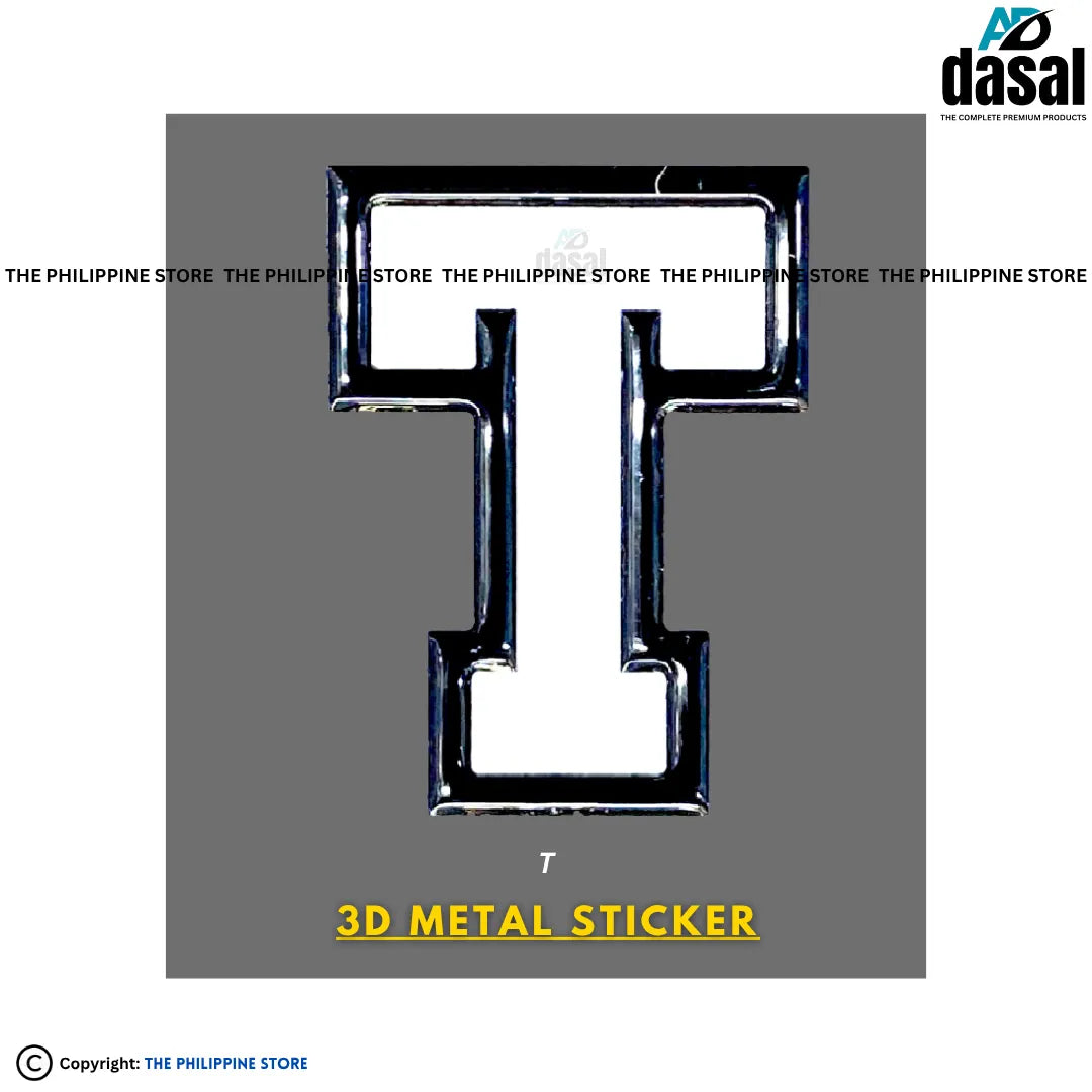 3D Metal Sticker- T