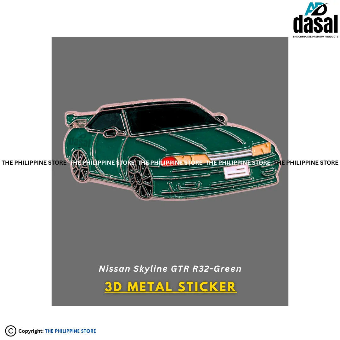 3D Metal Sticker- Nissan Skyline Gtr R32-Green