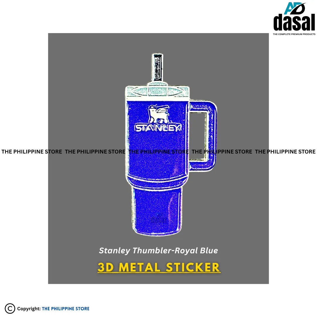 3D Metal Sticker- Stanley Thumbler-Royal Blue
