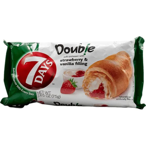 7days Midi Double Vanilla & Strawberry Croissant, 55g