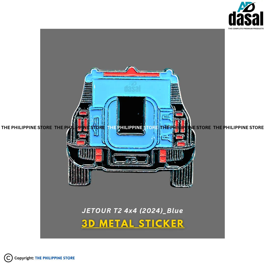 3D Metal Sticker- Jetour T2 4X4 (2024)_Blue