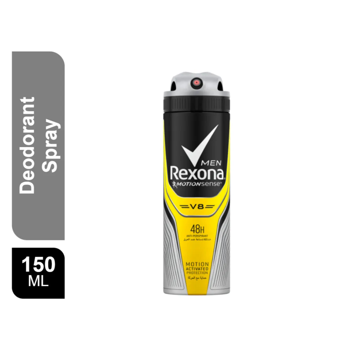 Rexona Men V8 Antiperspirant Deodorant Spray with Motion Sense Technology, 150ml