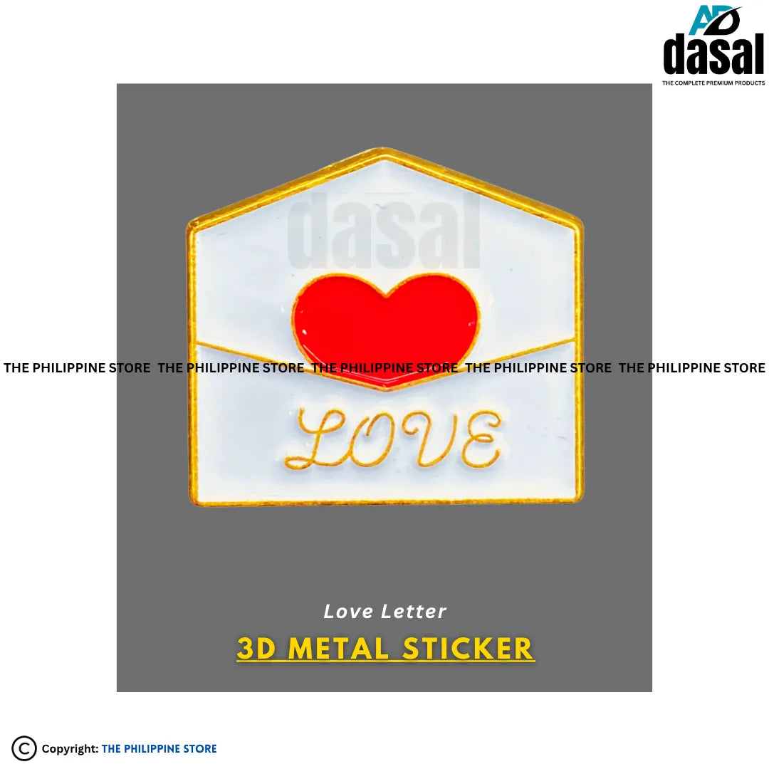 3D Metal Sticker- Love Letter