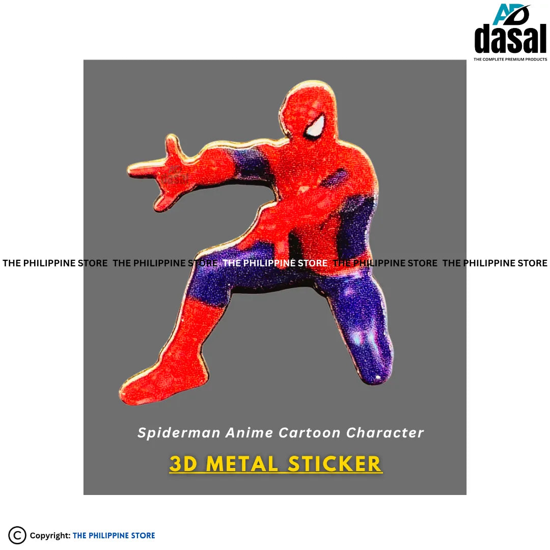 3D Metal Sticker- Spiderman Anime Cartoon Character