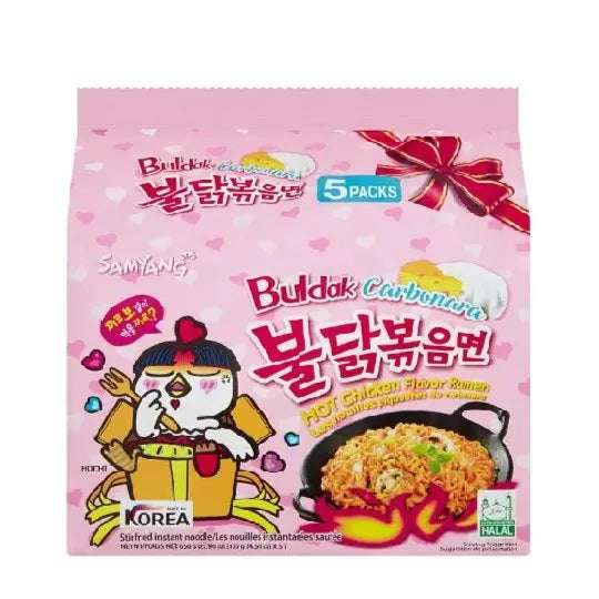 Samyang Buldak Carbonara Hot Chicken Flavour Ramen 5X130G