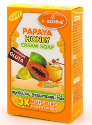 A Bonne' Papaya Honey Cream Soap Bar 3x Moisture Gluta .