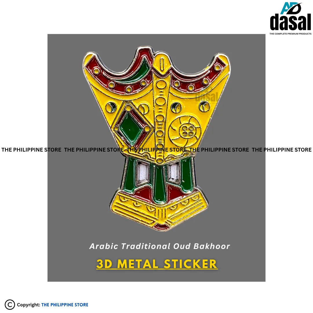 3D Metal Sticker- Arabic Traditional Oud Bakhoor