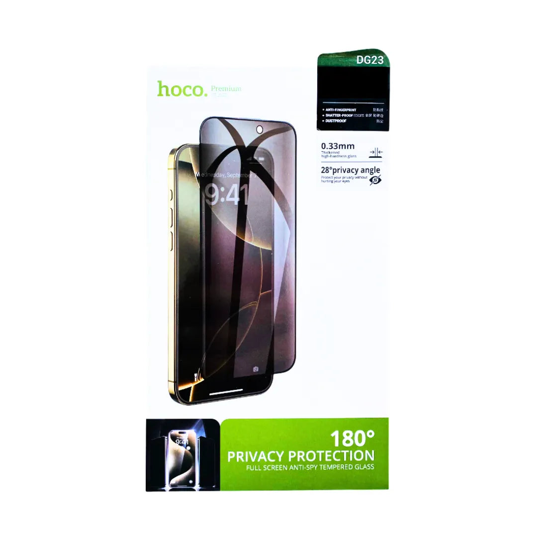 Iphone X / Iphone Xs / Iphone 11 Pro_Glossy Privacy Anti-Spy Tempered Screen Protector 5Dp Glass_Premium Quality_Hoco. Dg23