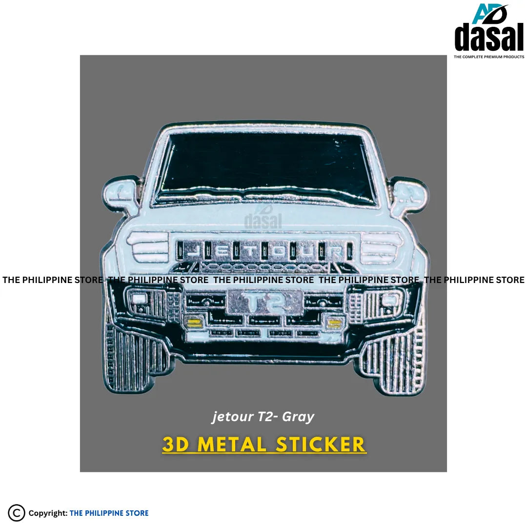 3D Metal Sticker- Jetour T2- Gray