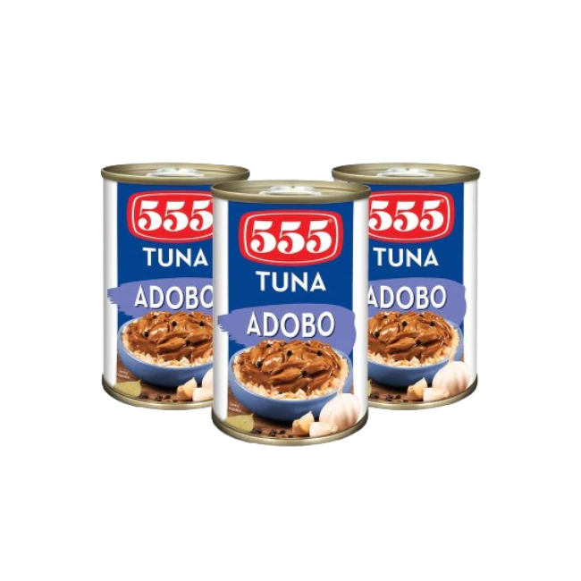 555 TUNA SPICY ADOBO 155GM X 3 PCS