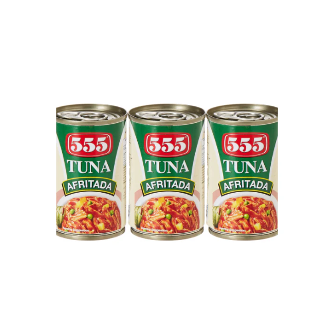 555 TUNA SPICY AFRITADA 155GM X 3 PCS