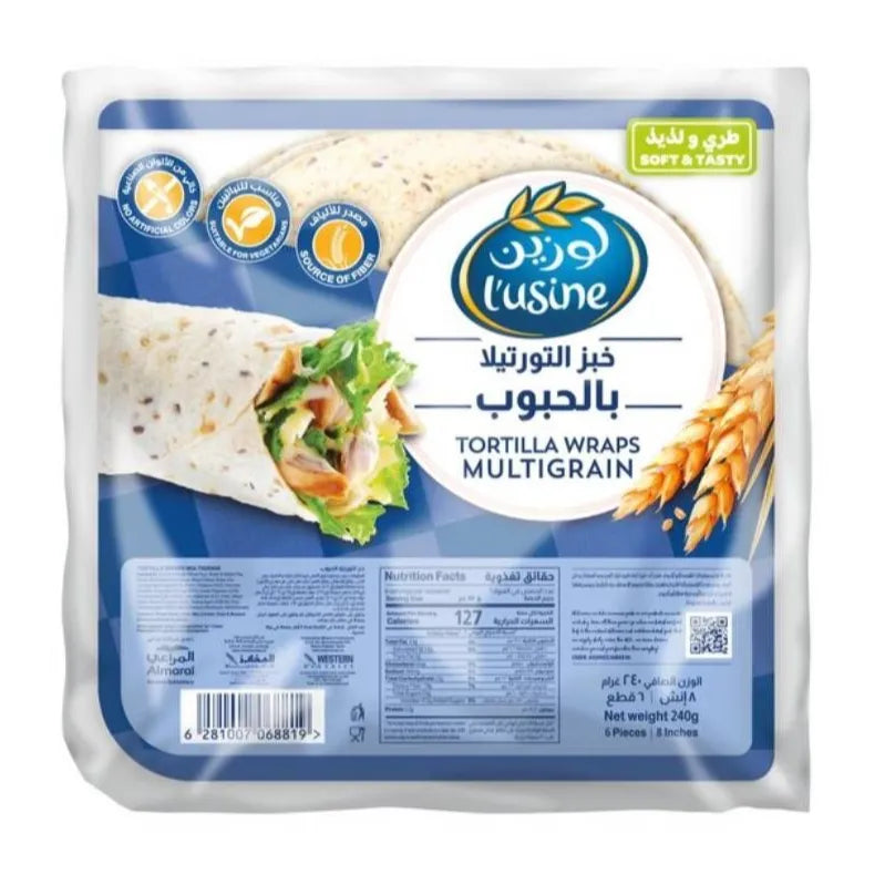 L'Usine Tortilla Wraps Multigrain, 240G
