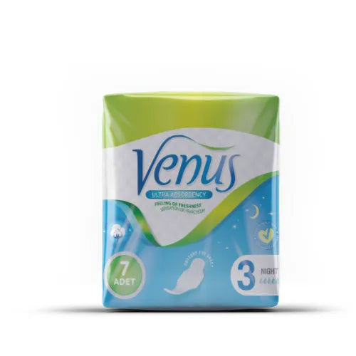 Venus Night Sanitary Pads, 7 Pieces