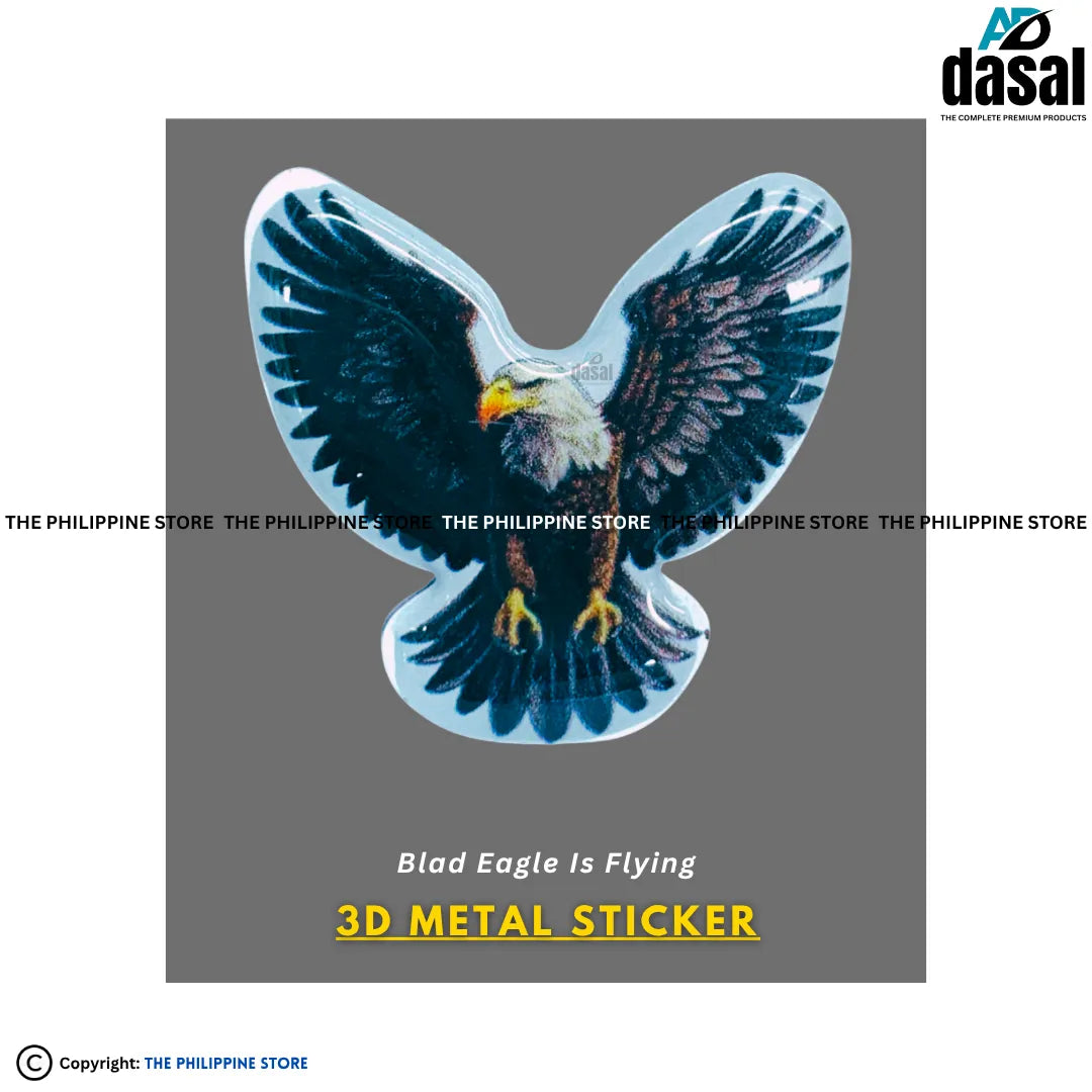 3D Metal Sticker- Blad Eagle Is Flying