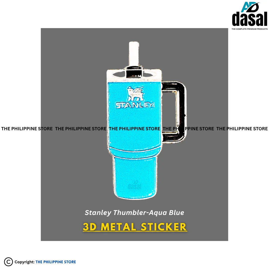 3D Metal Sticker- Stanley Thumbler-Aqua Blue