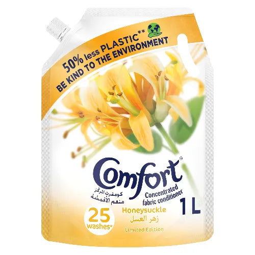 Comfort Concentrated Fabric Softener Honey Suckle, 1L