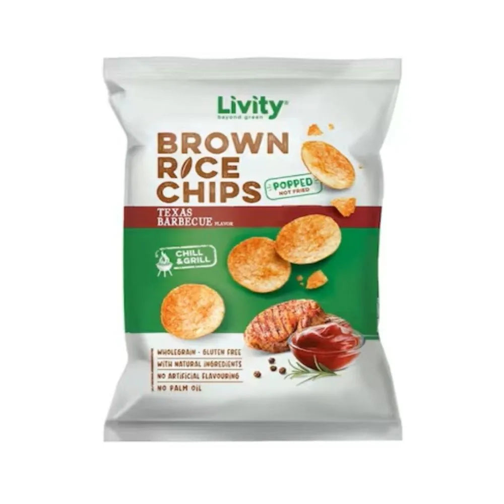 Livity Brown Rice Chips Texas Barbecue 60gm