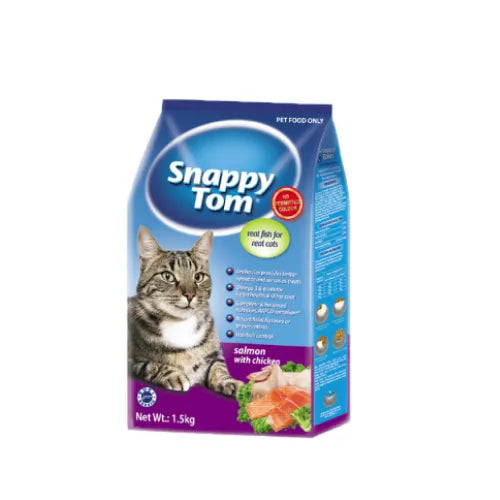 Snappy Tom Salmon With Chicken Cat Food 1.5 Kg