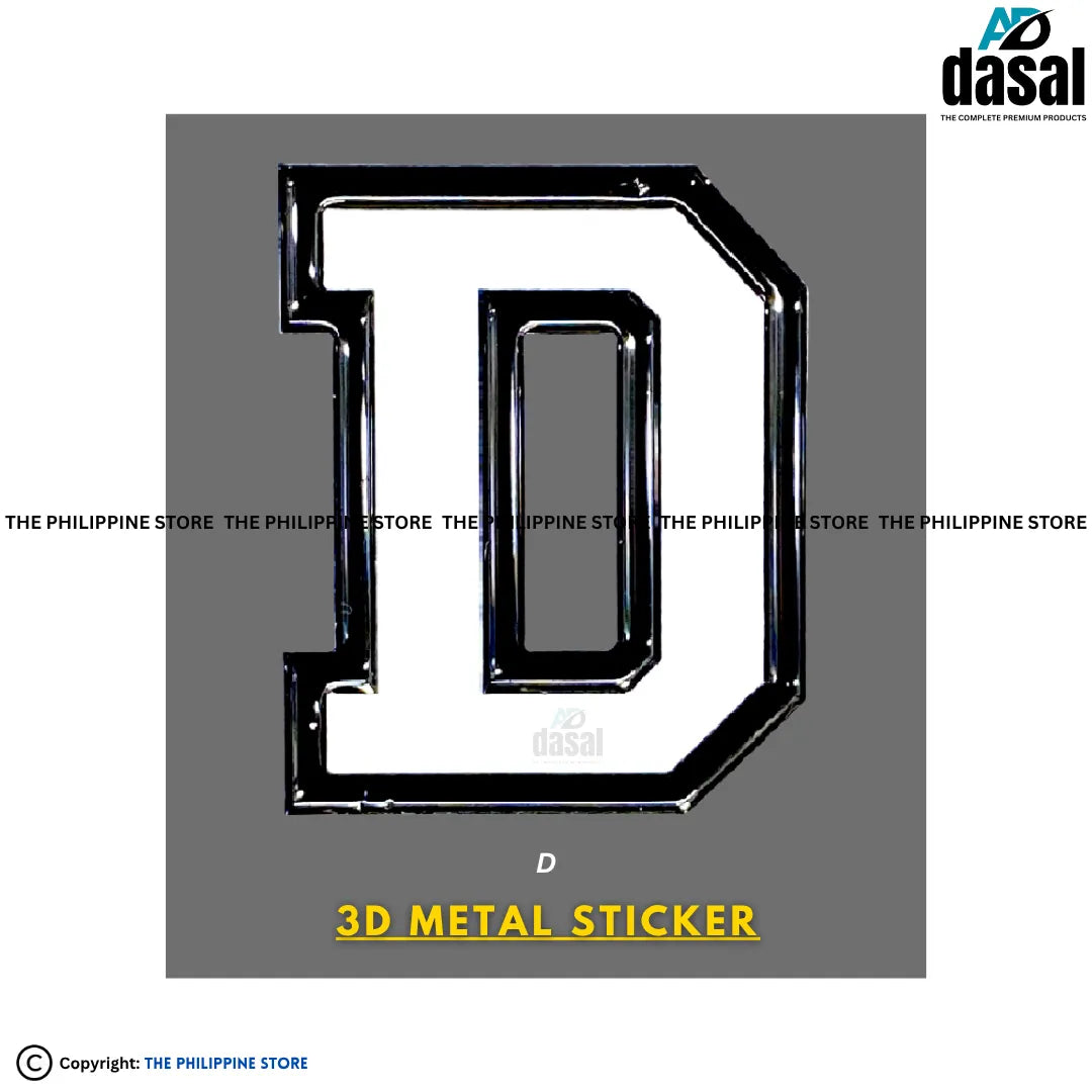 3D Metal Sticker- D