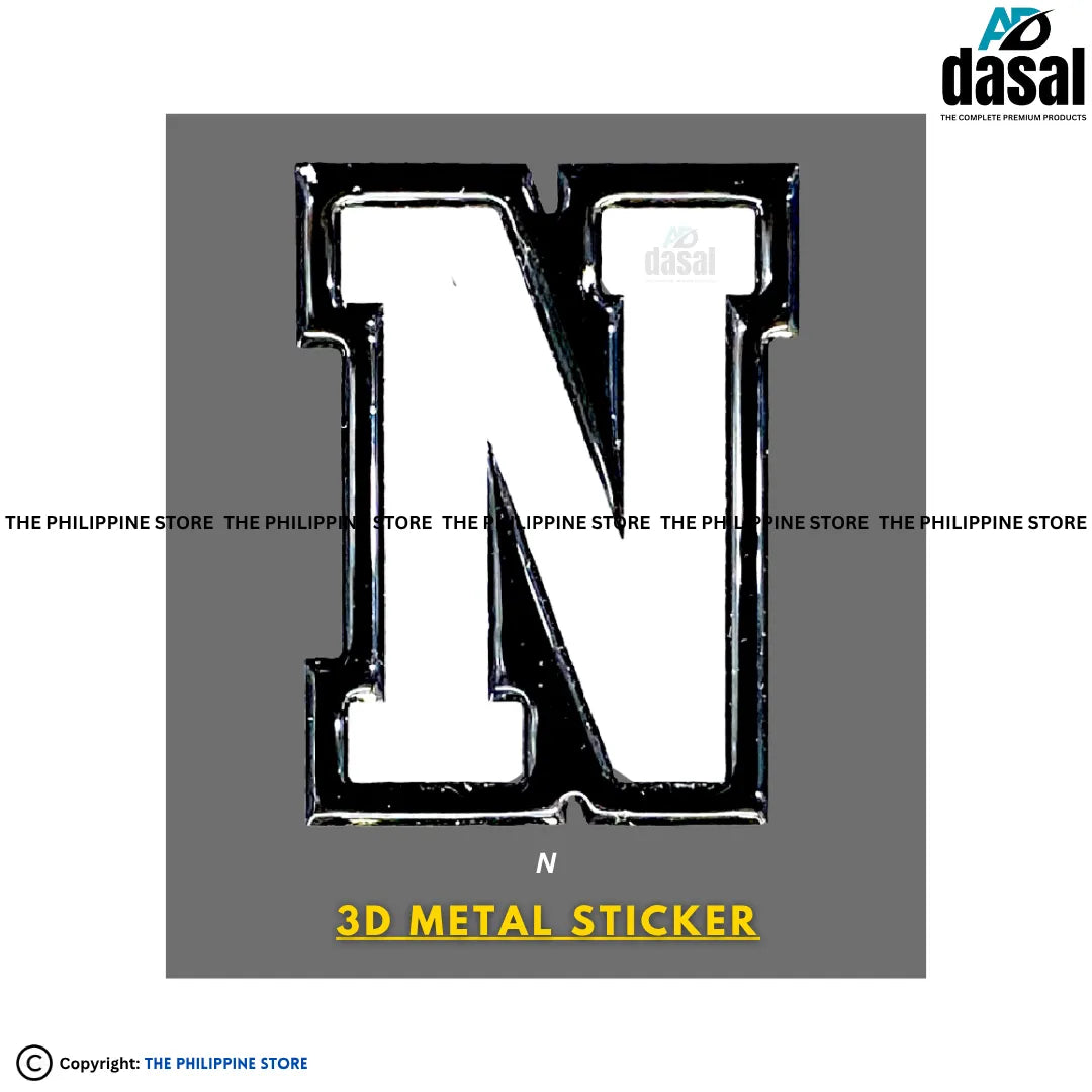 3D Metal Sticker- N
