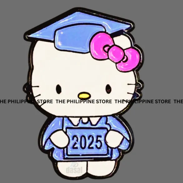 3D Metal Sticker- Hello Kitty Anime Cartoon Character_Graduation-2025