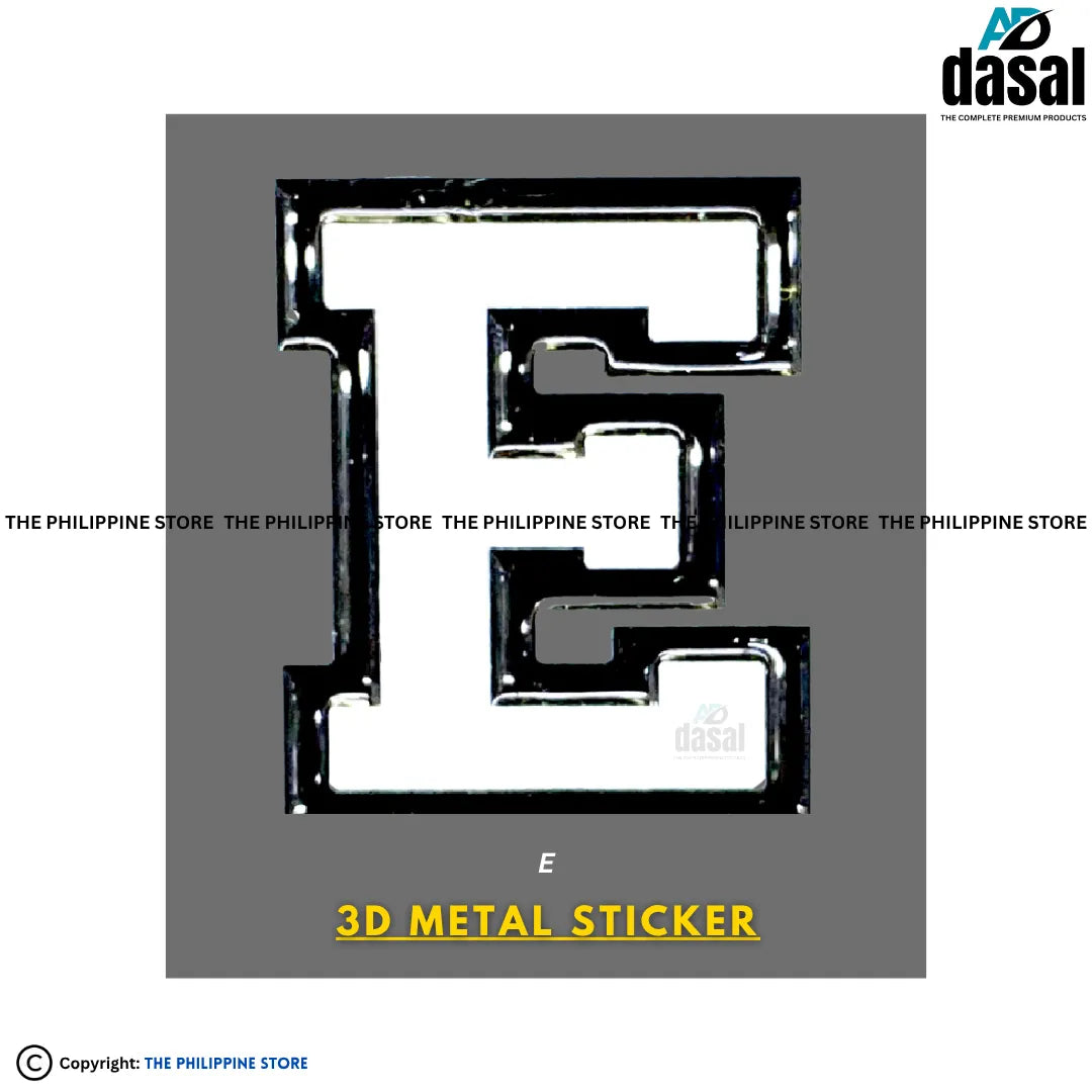 3D Metal Sticker- E