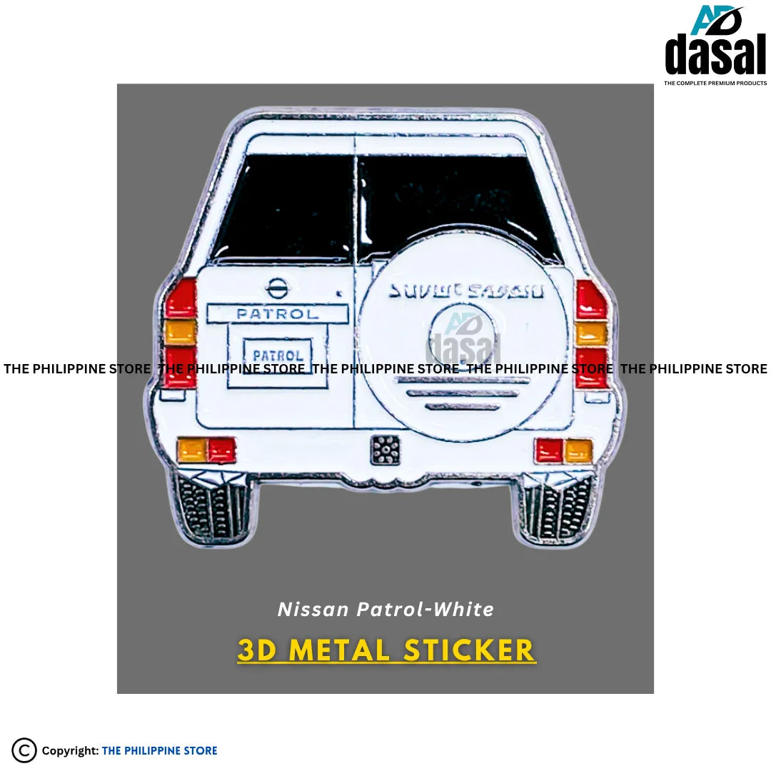 3D Metal Sticker- Nissan Patrol-White