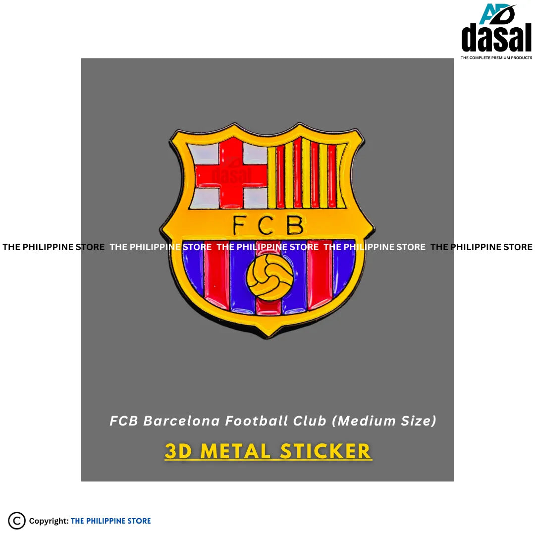 3D Metal Sticker- Fcb Barcelona Football Club (Medium Size)