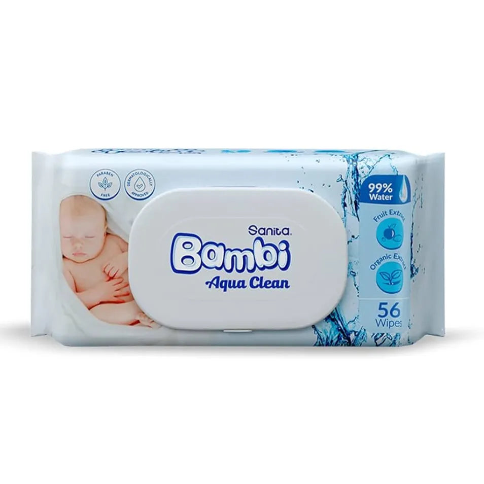 Sanita Bambi Aqua Clean 56 Wet Wipes