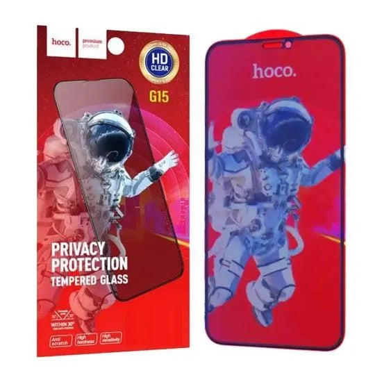 Iphone 16 Pro Max Glossy Privacy 3D Screen Protector Tempered Glass_Hoco. G15