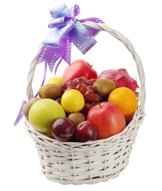 12 Kinds Of Fruits With Round Basket