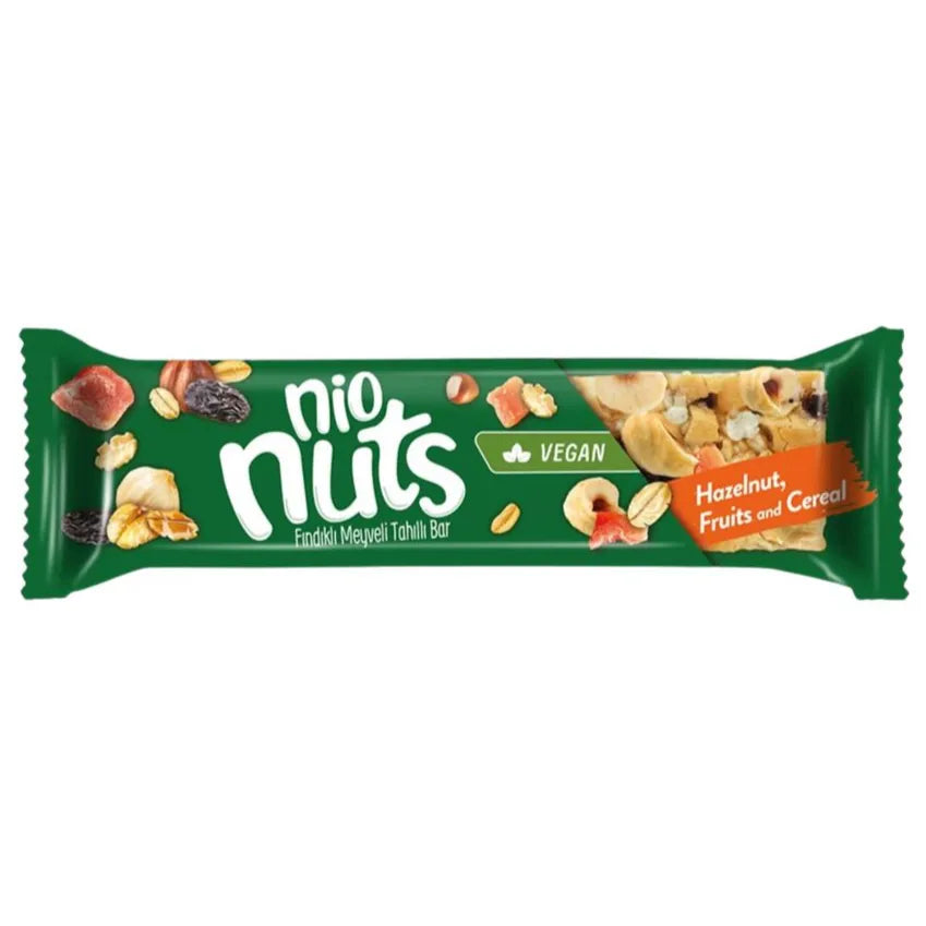 Nio Nuts Hazelnut Fruits & Cereal Vegan Bar, 30g