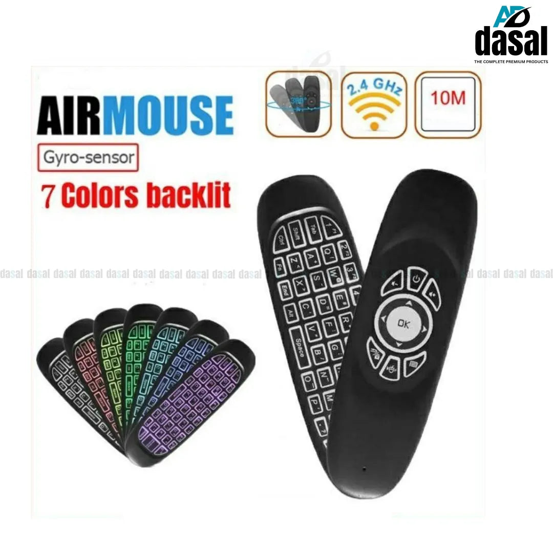 Air Mouse + Remote Controller With Rgb Back Light (Android / Bluetooth Keyboard / Universal Ir Remote Control_Jeqang Ja503