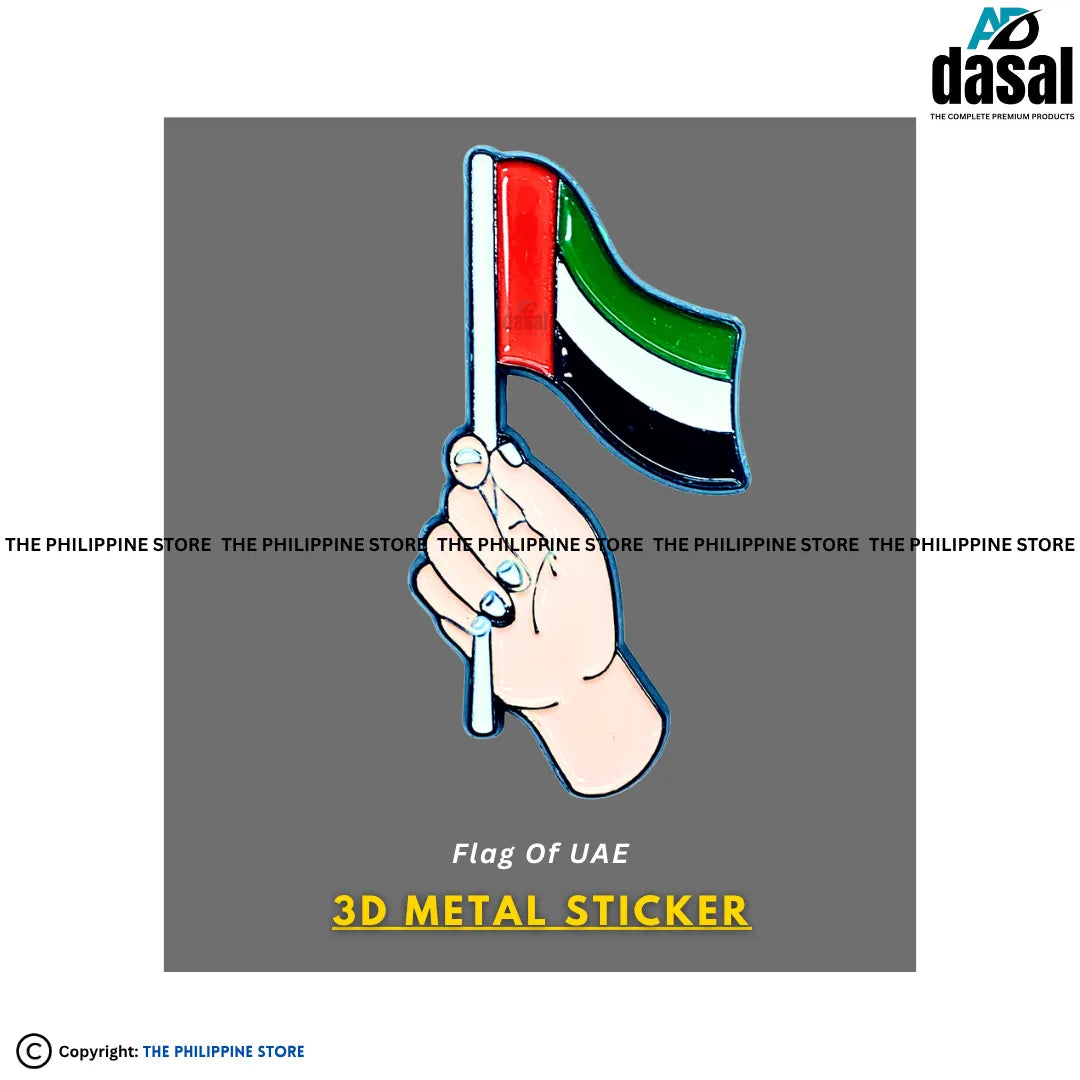 3D Metal Sticker- Flag Of Uae